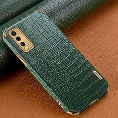 Soft Luxury Leather Snap On Case Cover XD1 for Vivo Y11s Green