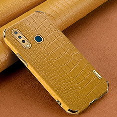 Soft Luxury Leather Snap On Case Cover XD1 for Vivo Y12 Yellow