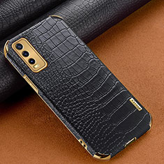 Soft Luxury Leather Snap On Case Cover XD1 for Vivo Y12A Black