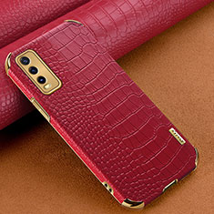 Soft Luxury Leather Snap On Case Cover XD1 for Vivo Y20 Red