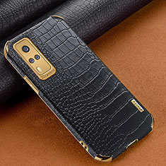 Soft Luxury Leather Snap On Case Cover XD1 for Vivo Y31 (2021) Black
