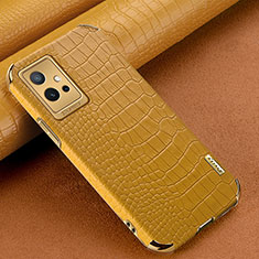 Soft Luxury Leather Snap On Case Cover XD1 for Vivo Y33e 5G Yellow