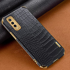 Soft Luxury Leather Snap On Case Cover XD1 for Vivo Y51s 5G Black