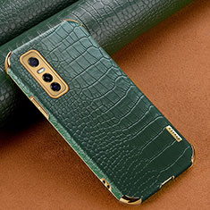 Soft Luxury Leather Snap On Case Cover XD1 for Vivo Y73s 5G Green