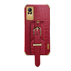 Soft Luxury Leather Snap On Case Cover XD1 for Xiaomi Civi 1S 5G Red