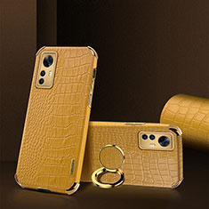 Soft Luxury Leather Snap On Case Cover XD1 for Xiaomi Mi 12T 5G Yellow