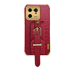 Soft Luxury Leather Snap On Case Cover XD1 for Xiaomi Mi 13 Pro 5G Red