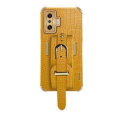 Soft Luxury Leather Snap On Case Cover XD1 for Xiaomi Poco F4 GT 5G Yellow