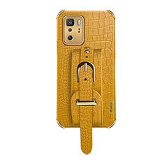 Soft Luxury Leather Snap On Case Cover XD1 for Xiaomi Poco X3 GT 5G Yellow