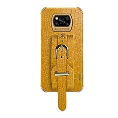 Soft Luxury Leather Snap On Case Cover XD1 for Xiaomi Poco X3 Yellow