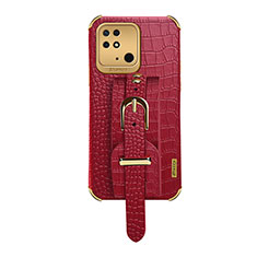 Soft Luxury Leather Snap On Case Cover XD1 for Xiaomi Redmi 10 India Red