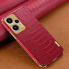 Soft Luxury Leather Snap On Case Cover XD1 for Xiaomi Redmi Note 12 Turbo 5G Red