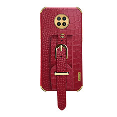 Soft Luxury Leather Snap On Case Cover XD1 for Xiaomi Redmi Note 9 5G Red