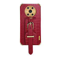 Soft Luxury Leather Snap On Case Cover XD2 for Huawei Honor Magic3 5G Red