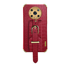 Soft Luxury Leather Snap On Case Cover XD2 for Huawei Honor Magic4 Pro 5G Red