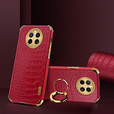 Soft Luxury Leather Snap On Case Cover XD2 for Huawei Mate 50 Pro Red