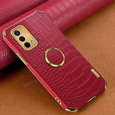 Soft Luxury Leather Snap On Case Cover XD2 for Oppo A74 5G Red