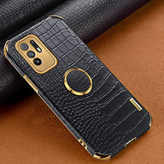 Soft Luxury Leather Snap On Case Cover XD2 for Oppo A95 5G Black