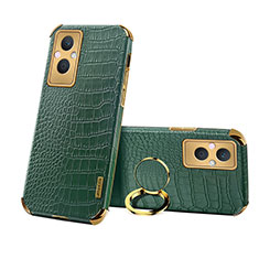 Soft Luxury Leather Snap On Case Cover XD2 for Oppo A96 5G Green
