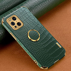 Soft Luxury Leather Snap On Case Cover XD2 for Oppo Find X3 Pro 5G Green