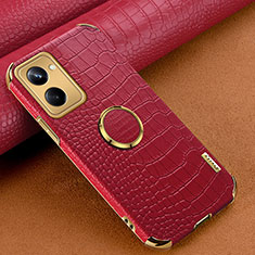 Soft Luxury Leather Snap On Case Cover XD2 for Realme 10 Pro 5G Red