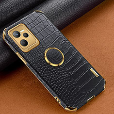 Soft Luxury Leather Snap On Case Cover XD2 for Realme C35 Black