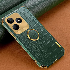 Soft Luxury Leather Snap On Case Cover XD2 for Realme C53 India Green