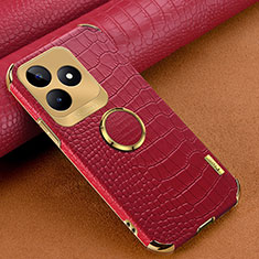 Soft Luxury Leather Snap On Case Cover XD2 for Realme C53 India Red