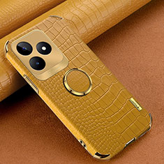 Soft Luxury Leather Snap On Case Cover XD2 for Realme C53 India Yellow