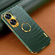 Soft Luxury Leather Snap On Case Cover XD2 for Realme C55 Green