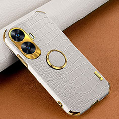 Soft Luxury Leather Snap On Case Cover XD2 for Realme Narzo N55 White