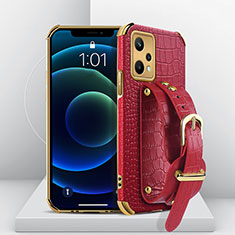 Soft Luxury Leather Snap On Case Cover XD2 for Realme Q5 5G Red