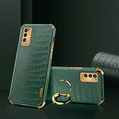 Soft Luxury Leather Snap On Case Cover XD2 for Samsung Galaxy A41 Green