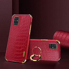 Soft Luxury Leather Snap On Case Cover XD2 for Samsung Galaxy M40S Red