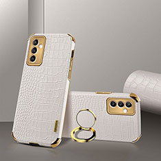 Soft Luxury Leather Snap On Case Cover XD2 for Samsung Galaxy M54 5G White