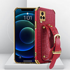 Soft Luxury Leather Snap On Case Cover XD2 for Vivo iQOO 7 Legend 5G Red