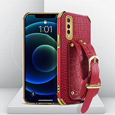 Soft Luxury Leather Snap On Case Cover XD2 for Vivo iQOO U1 Red