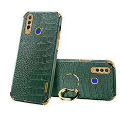 Soft Luxury Leather Snap On Case Cover XD2 for Vivo iQOO U3 4G Green