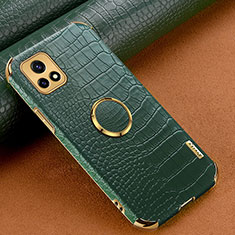 Soft Luxury Leather Snap On Case Cover XD2 for Vivo iQOO U3x 5G Green