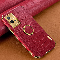 Soft Luxury Leather Snap On Case Cover XD2 for Vivo iQOO Z6 5G Red