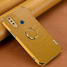 Soft Luxury Leather Snap On Case Cover XD2 for Vivo Y15 Yellow