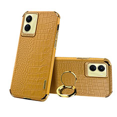 Soft Luxury Leather Snap On Case Cover XD2 for Vivo Y16 Yellow