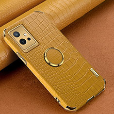 Soft Luxury Leather Snap On Case Cover XD2 for Vivo Y30 5G Yellow