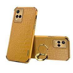 Soft Luxury Leather Snap On Case Cover XD2 for Vivo Y32 4G Yellow