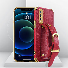 Soft Luxury Leather Snap On Case Cover XD2 for Vivo Y50t Red