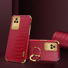 Soft Luxury Leather Snap On Case Cover XD2 for Xiaomi Redmi K50 5G Red