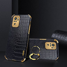 Soft Luxury Leather Snap On Case Cover XD2 for Xiaomi Redmi Note 10 4G Black