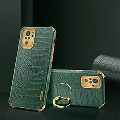 Soft Luxury Leather Snap On Case Cover XD2 for Xiaomi Redmi Note 10 4G Green