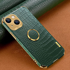 Soft Luxury Leather Snap On Case Cover XD3 for Apple iPhone 13 Green