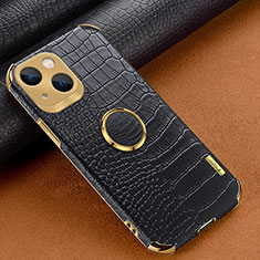 Soft Luxury Leather Snap On Case Cover XD3 for Apple iPhone 14 Black